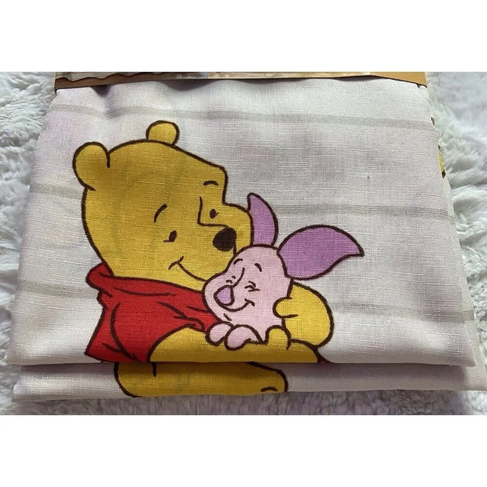13 Piece Winnie‎ the Pooh Piglet Fabric Shower Curtain Set And Metal Hooks NEW